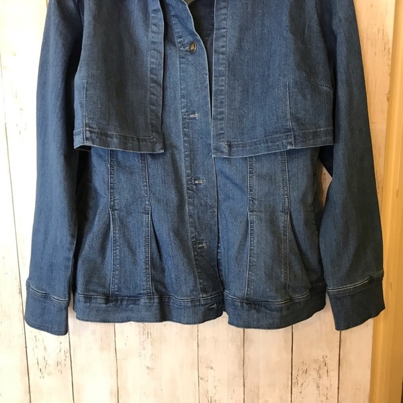 Women with Control My Wonder Denim Overlay Jacket Mid-Blue Size 1X - Picture 3 of 15